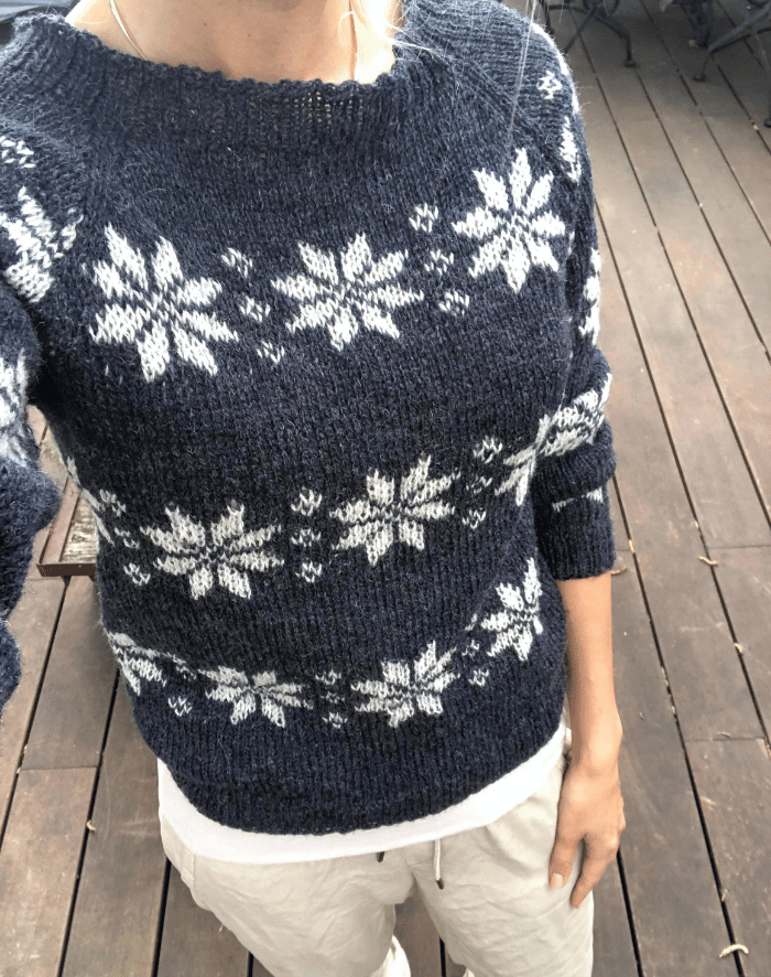 Stjerne Sweater strikkeopskrift