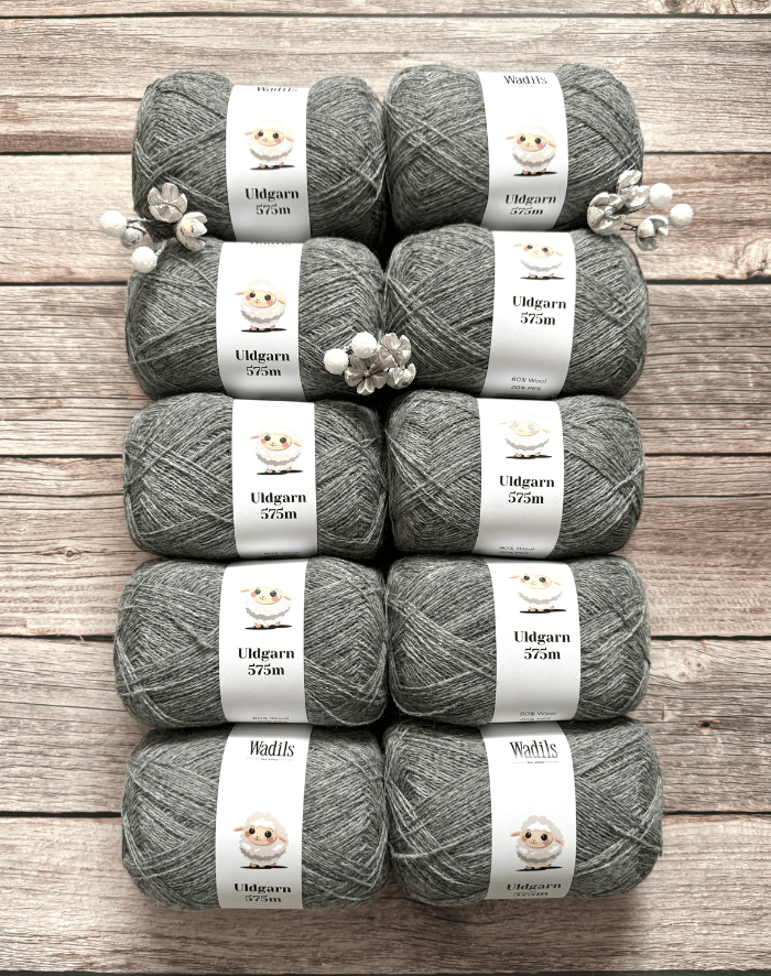 1 Kilo Uldgarn 575 m (80% uld)