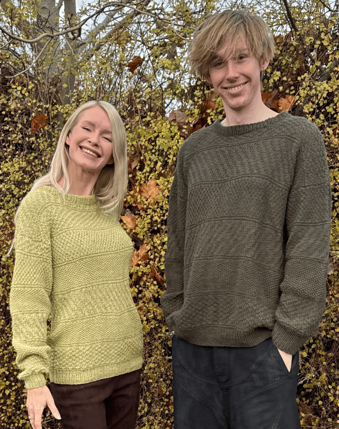 2x Struktur Bluse garnpakke