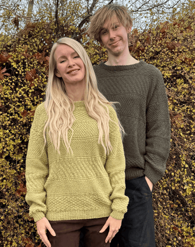 2x Struktur Bluse garnpakke