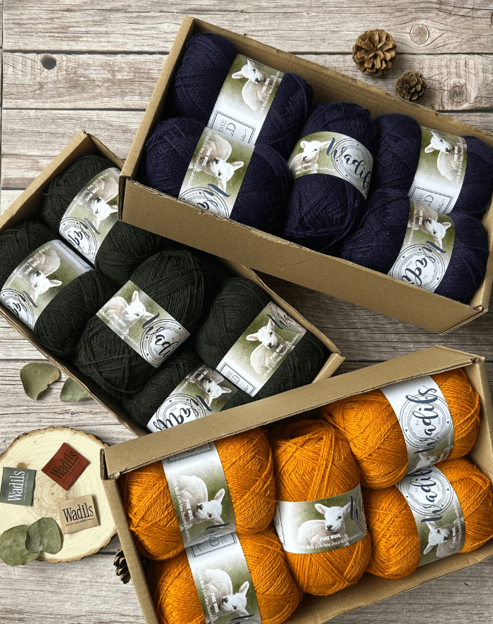 3x500 g Lammeuld Halloween-farver