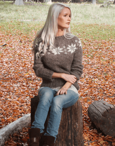 Sweater m. Stjernebort alpaca strikkekit