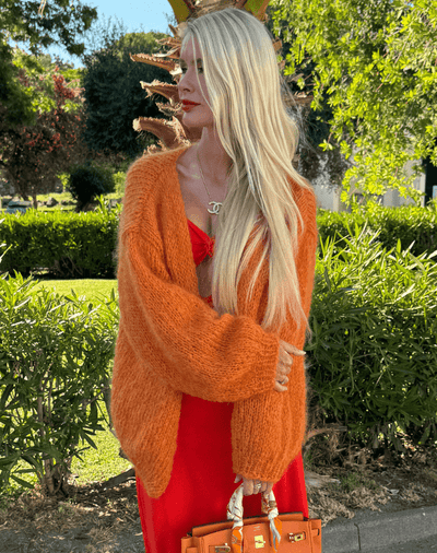 Rose Cardigan Ensfarvet strikkeopskrift