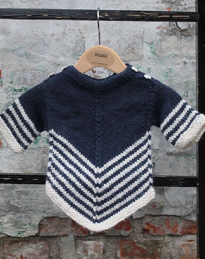 Strikkeopskrift bluse sweater baby