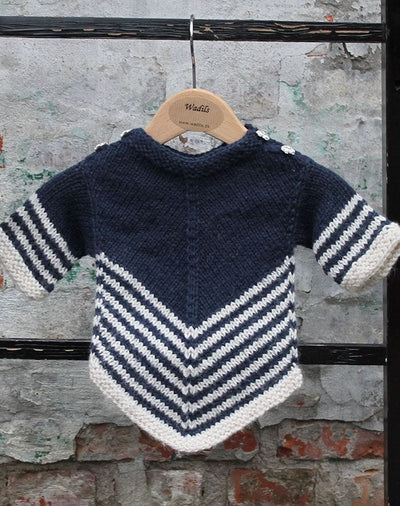 Strikkeopskrift bluse sweater baby