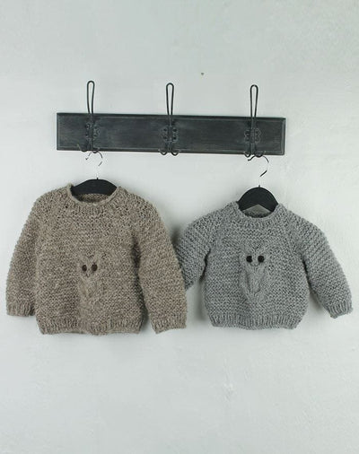 Uglesweater i babyalpaca til børn strikkeopskrift