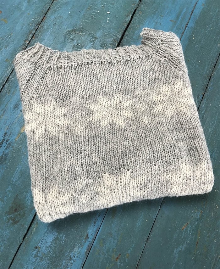 strikkekit stjerne sweater  i lammeuld